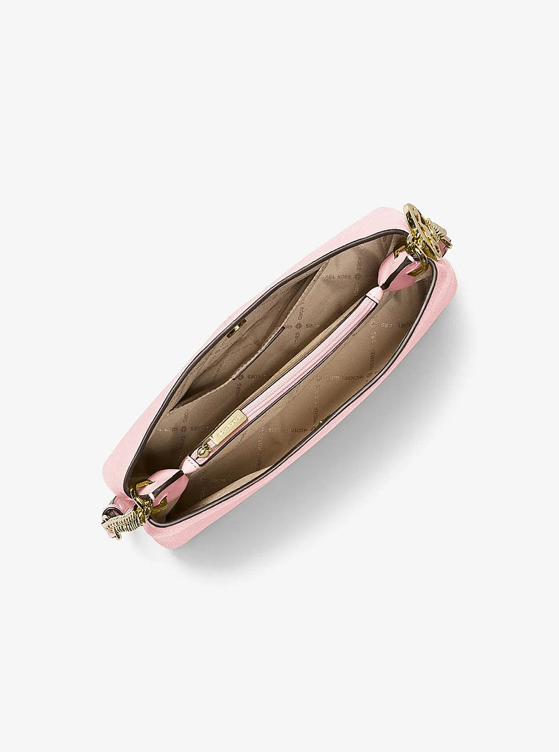 Michael Kors Christina Small Pebbled Leather Crossbody Bag Powder Blush
