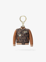 Michael Kors Varsity Jacket Bag Charm Brown