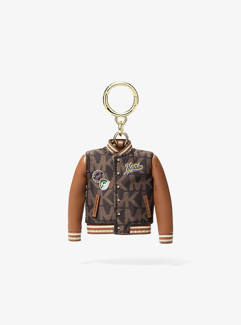 Michael Kors Varsity Jacket Bag Charm Brown