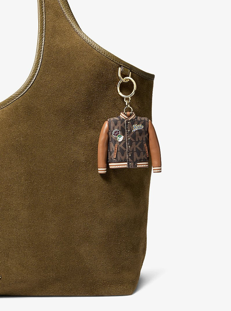 Michael Kors Varsity Jacket Bag Charm Brown