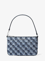 Michael Kors Jet Set Travel Small Patchwork Denim Convertible Wristlet Washed Denim