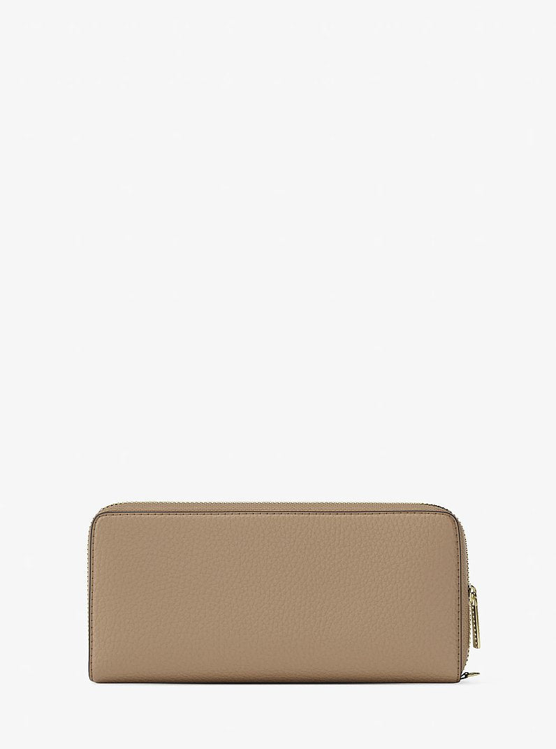 Michael Kors Jet Set Travel Large Pebbled Leather Wristlet Camel