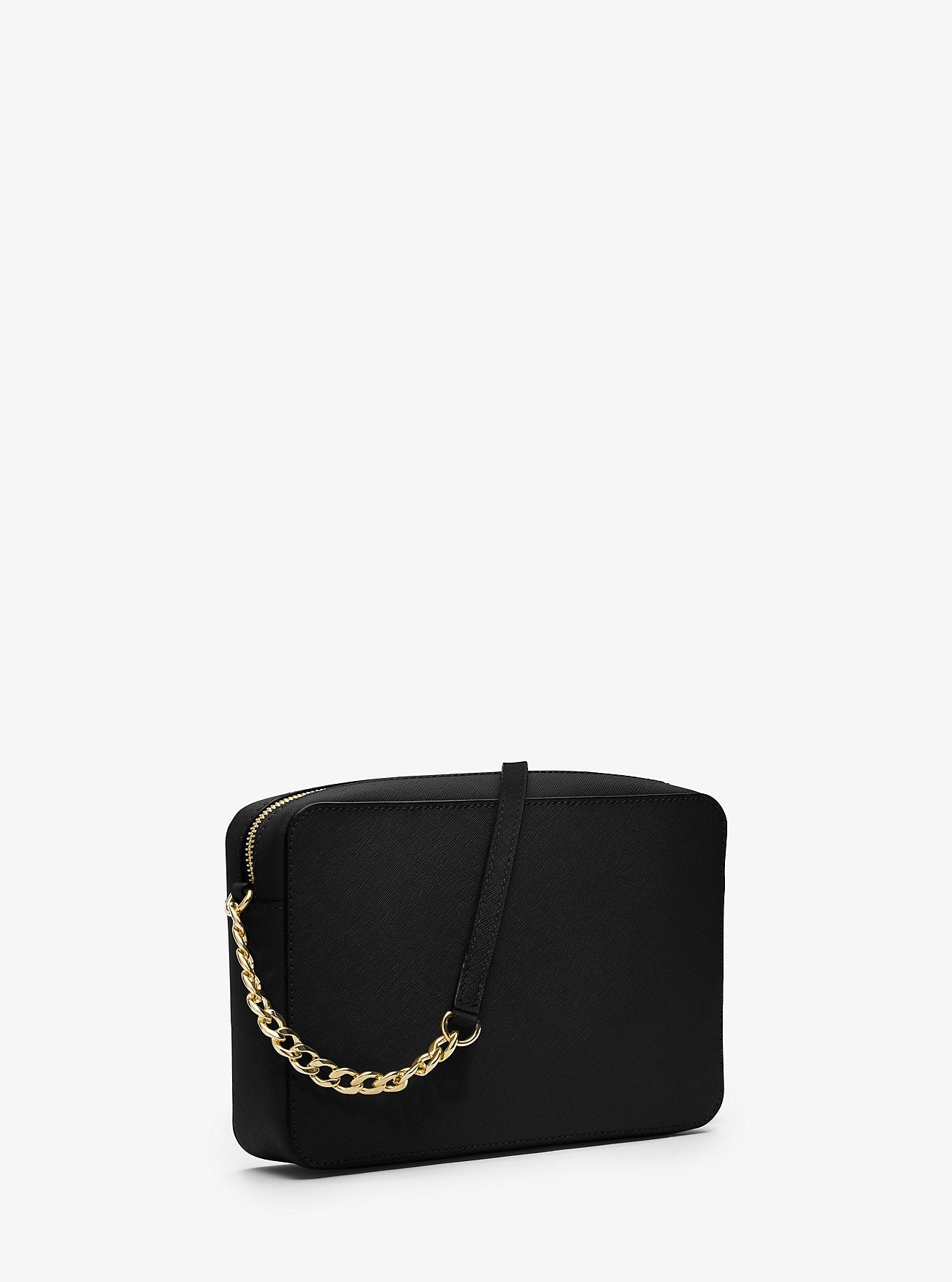 Jet Set Large Saffiano Leather Crossbody Bag Black Black