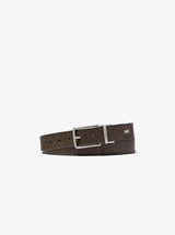 Michael Kors Reversible Logo and Leather Belt Brown-Black