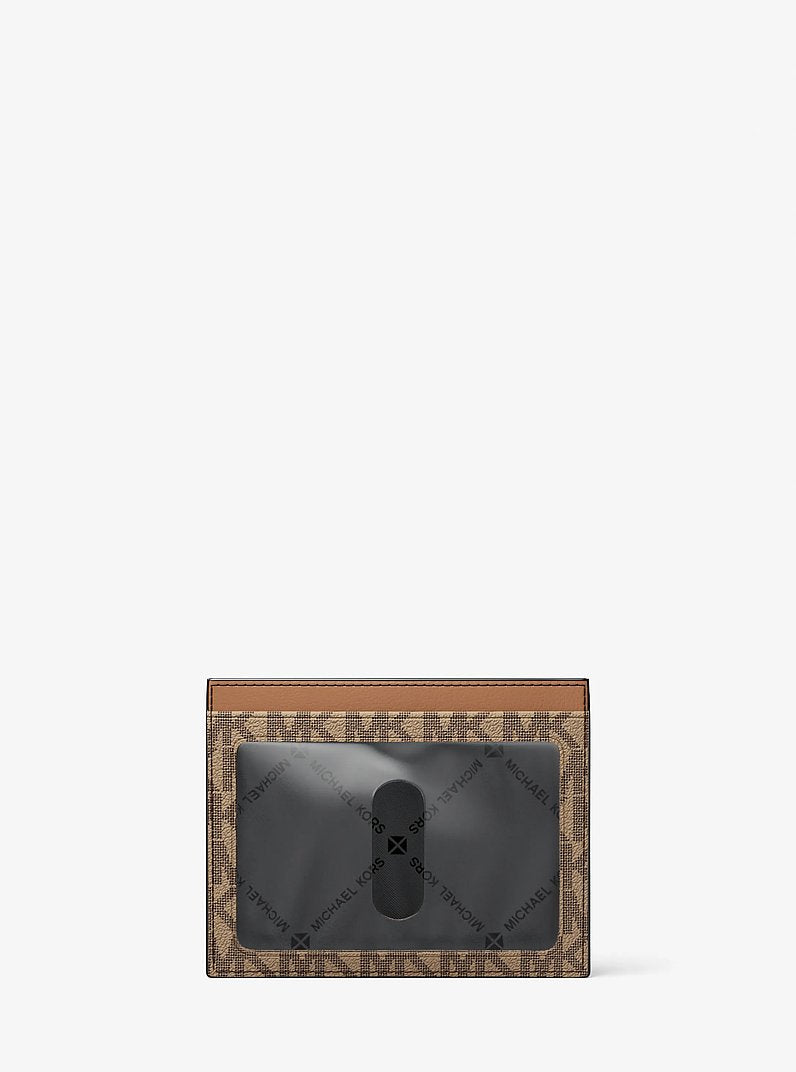 Michael Kors Cooper Signature Logo Card Case Camel
