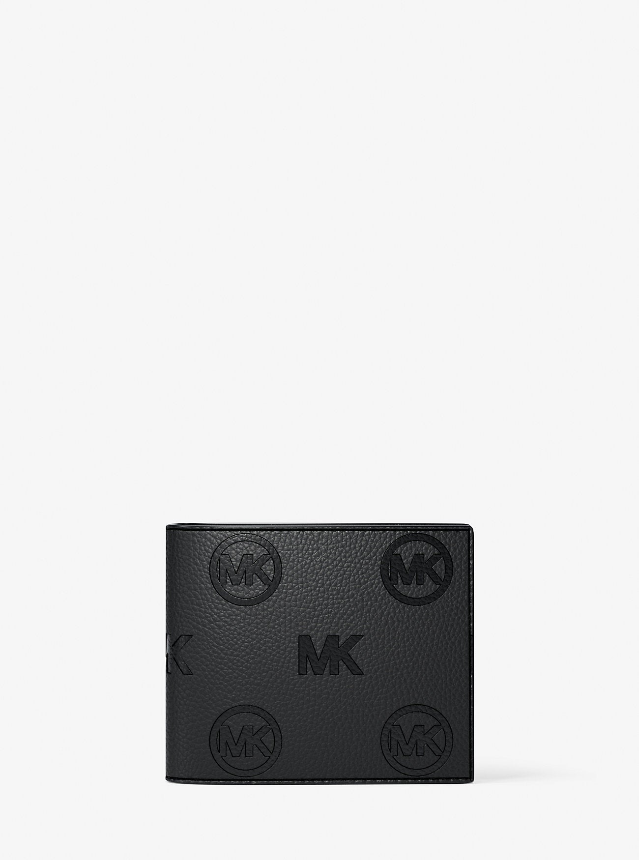 Michael Kors Cooper Logo Debossed Billfold Wallet With Passcase Black