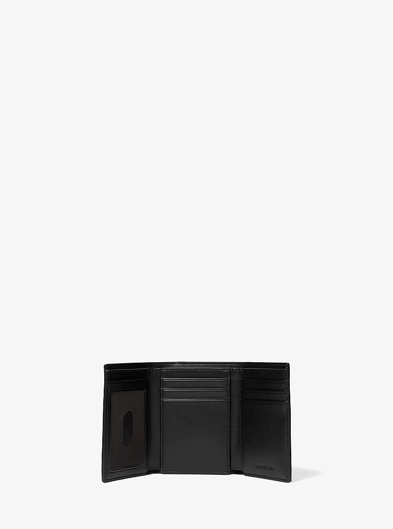 Michael Kors Signature Logo Tri-Fold Card Case and Belt Gift Set Black