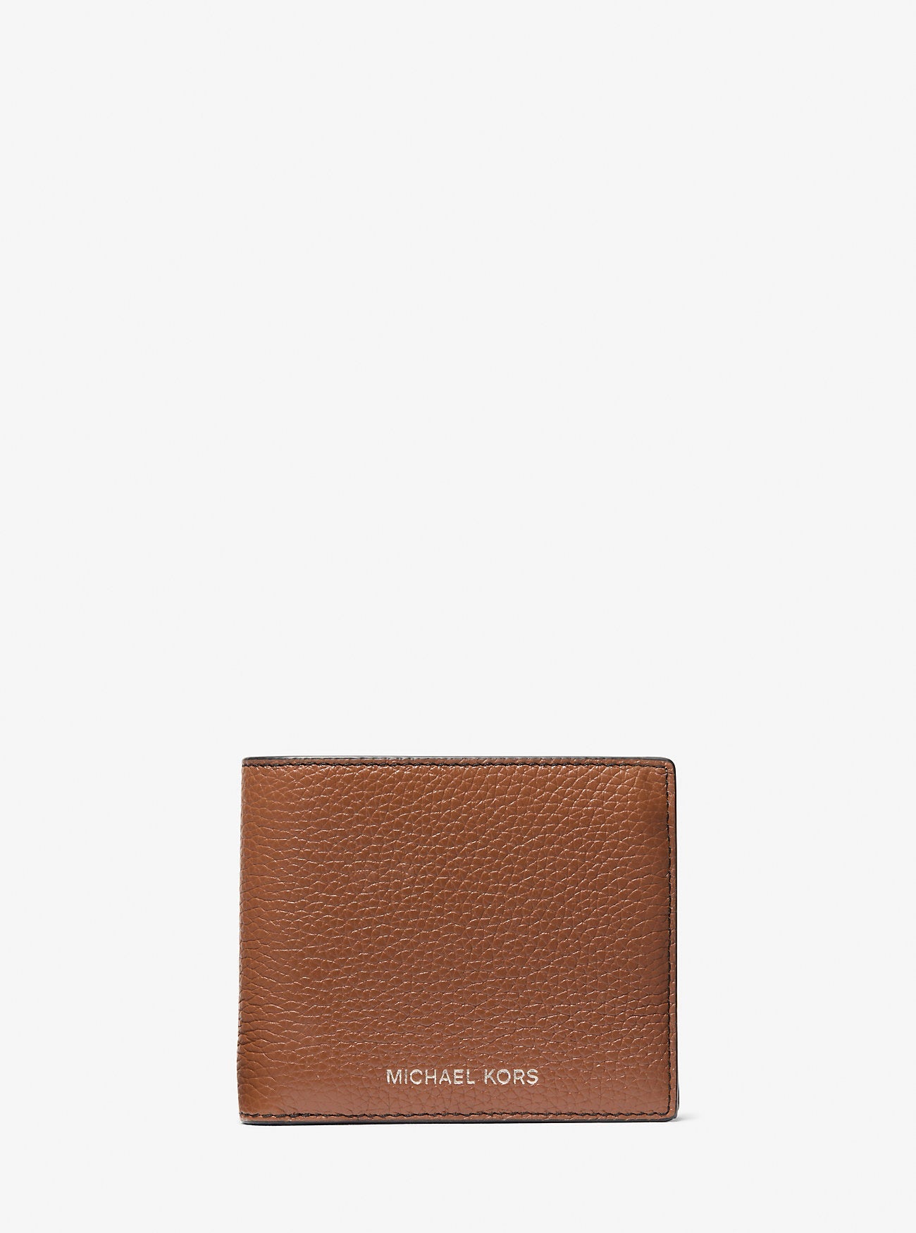 Michael Kors Cooper Pebbled Leather Billfold Wallet With Coin Pouch Luggage