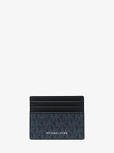 Michael Kors Cooper Signature Logo Card Case Admrl-Plblue