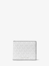 Michael Kors Cooper Logo Billfold Wallet With Coin Pouch Bright Wht