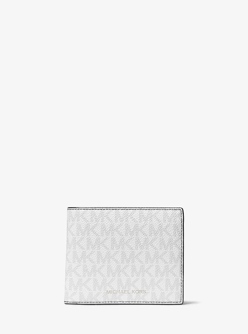 Michael Kors Cooper Logo Billfold Wallet With Coin Pouch Bright Wht