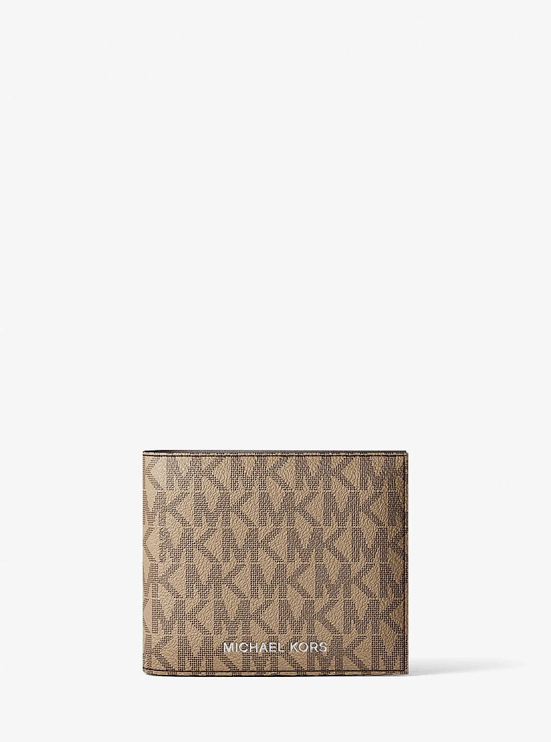 Michael Kors Cooper Logo Billfold Wallet With Coin Pouch Camel