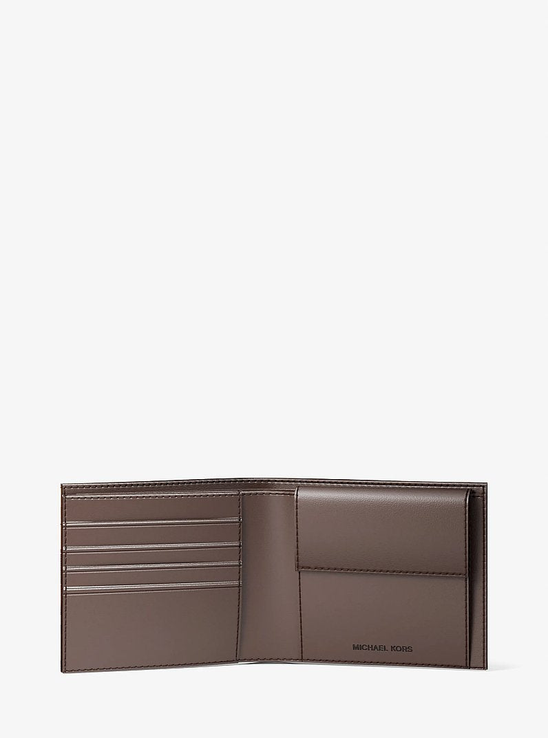 Michael Kors Cooper Logo Billfold Wallet With Coin Pouch Camel