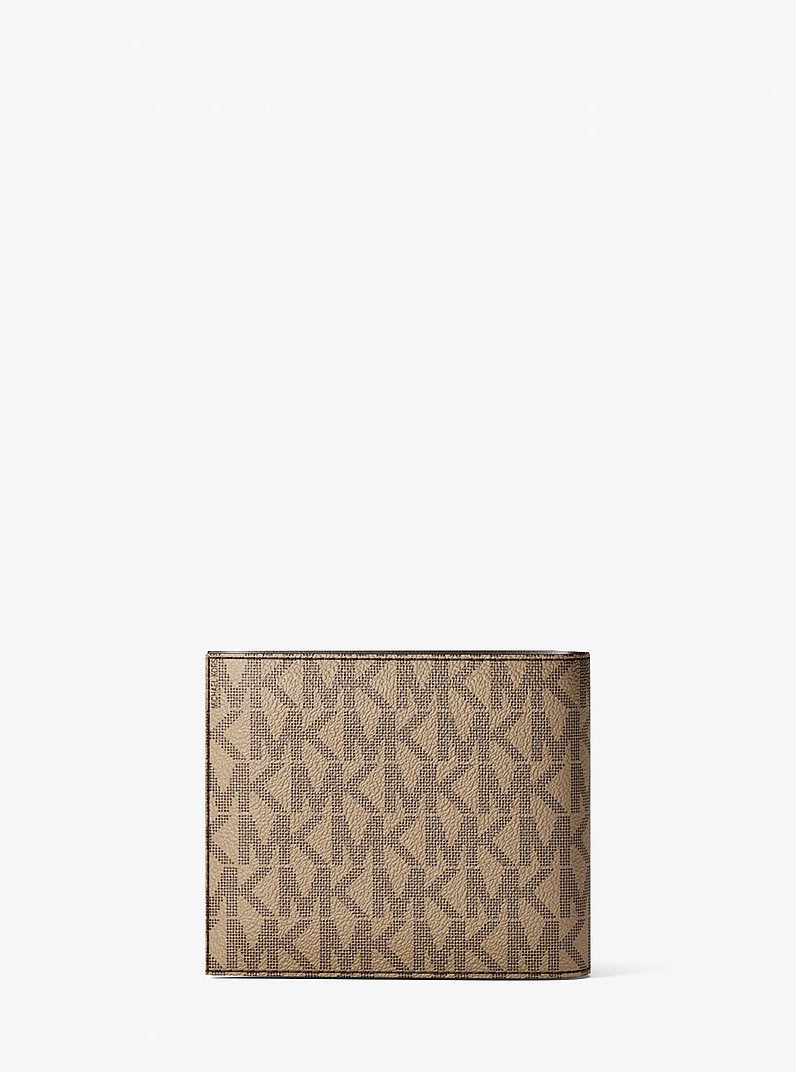 Michael Kors Cooper Logo Billfold Wallet With Coin Pouch Camel