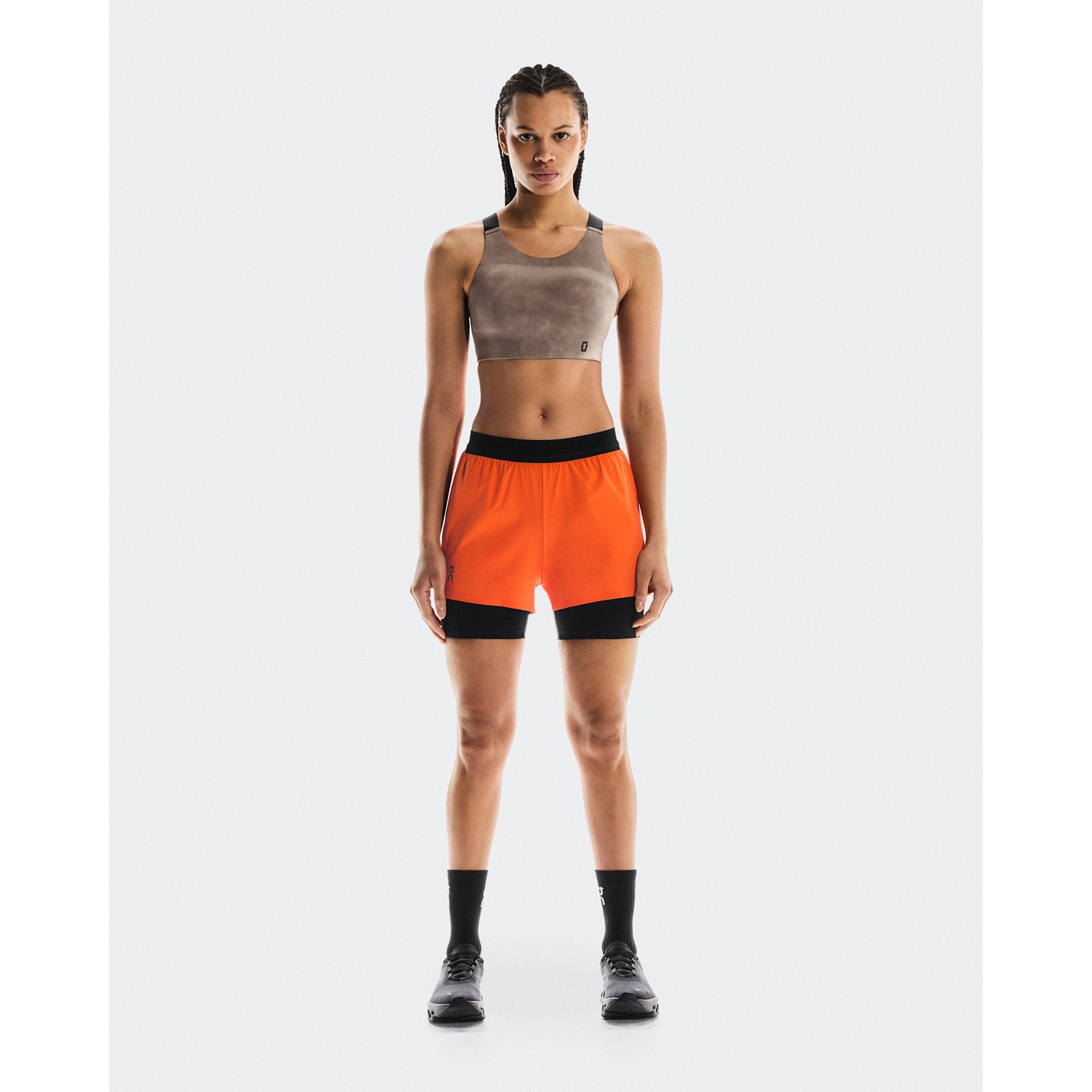 On 3" Performance 2/1 Shorts Flame | Black