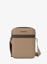 Michael Kors Cooper Signature Logo Flight Bag Camel