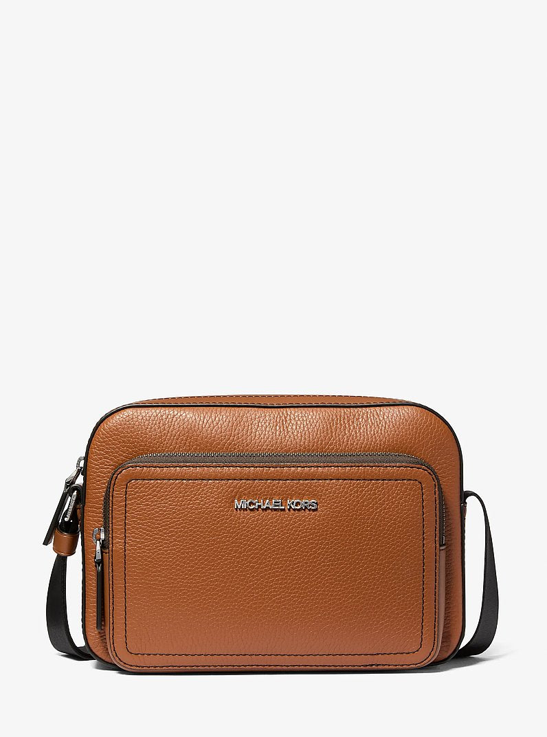 Michael Kors Cooper Pebbled Leather Utility Crossbody Bag Luggage
