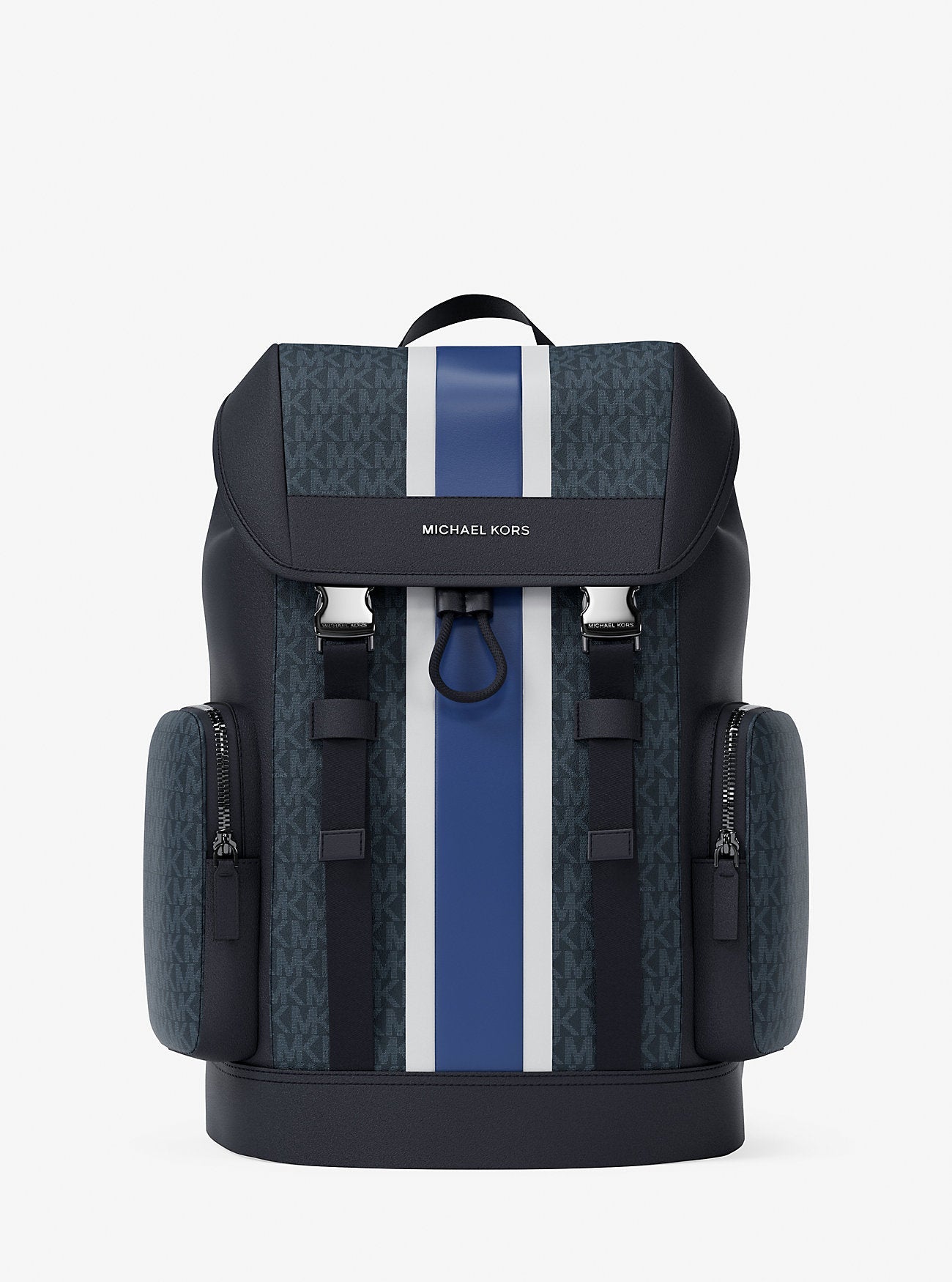 Cooper Medium Striped Signature Logo City Backpack Sapphire Sapphire