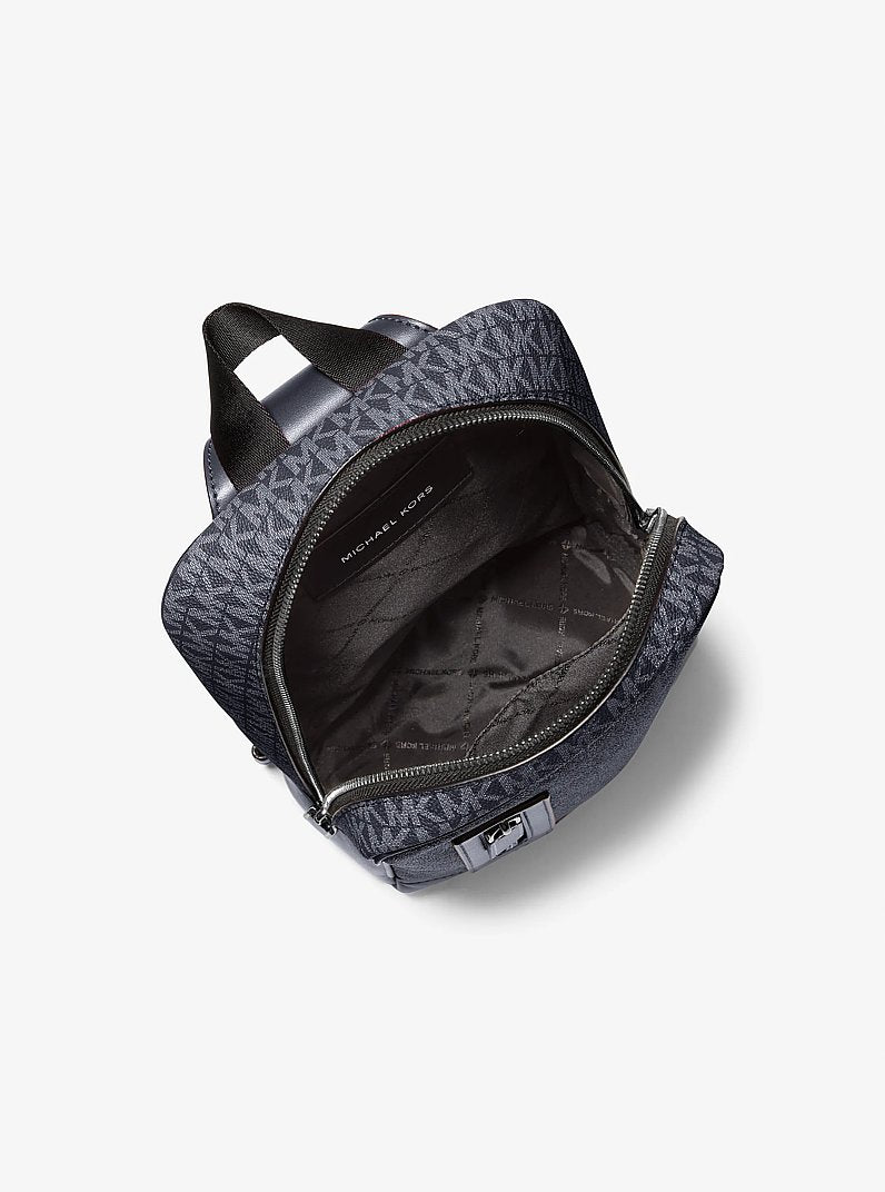 Michael Kors Cooper Signature Logo Sling Pack Admrl-Plblue