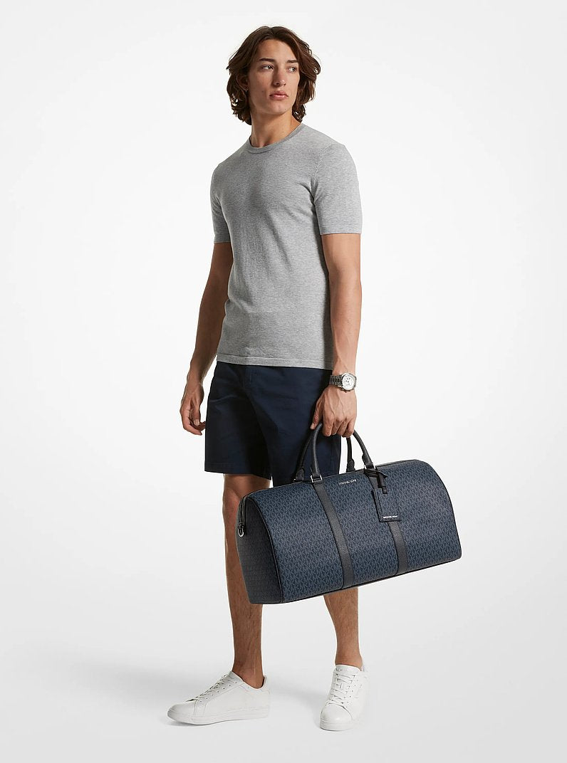 Michael Kors Harrison Logo Weekender Bag Admrl-Plblue