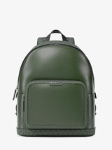 Michael Kors Cooper Medium Pebbled Leather and Signature Logo Commuter Backpack Moss