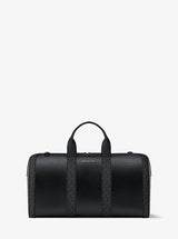 Michael Kors Cooper Pebbled Leather and Signature Logo Duffel Bag Black