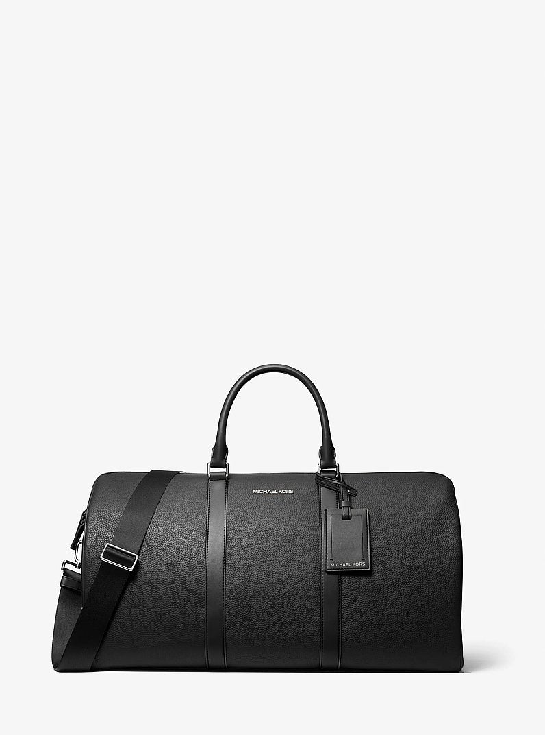Michael Kors Cooper Pebbled Leather Duffel Bag Black