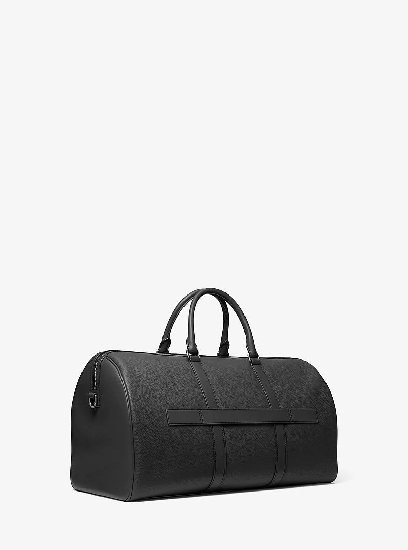 Michael Kors Cooper Pebbled Leather Duffel Bag Black