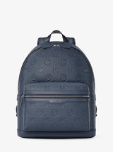 Michael Kors Cooper Medium Logo Debossed Dome Backpack Navy