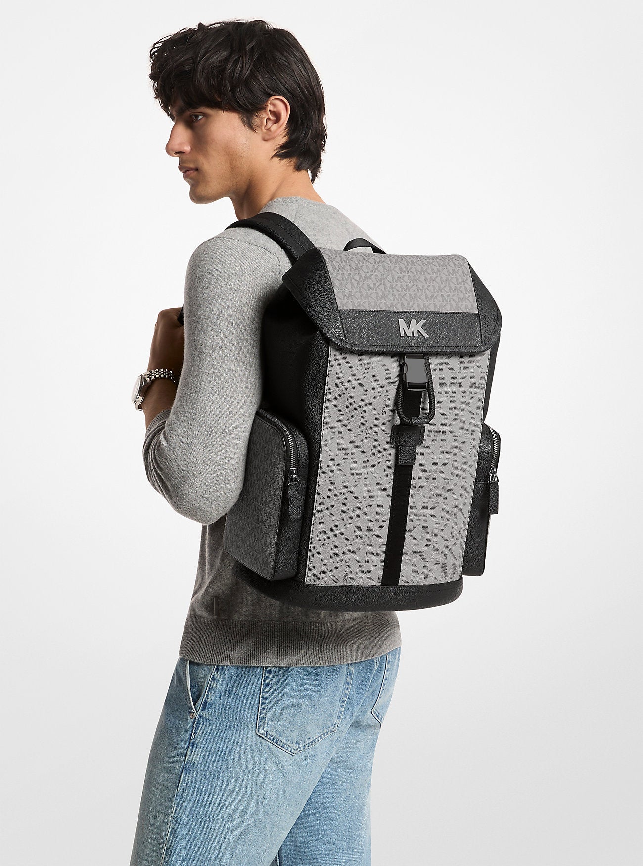Cooper Medium Signature Logo City Backpack Pg-Blk Mul Pg-Blk Mul