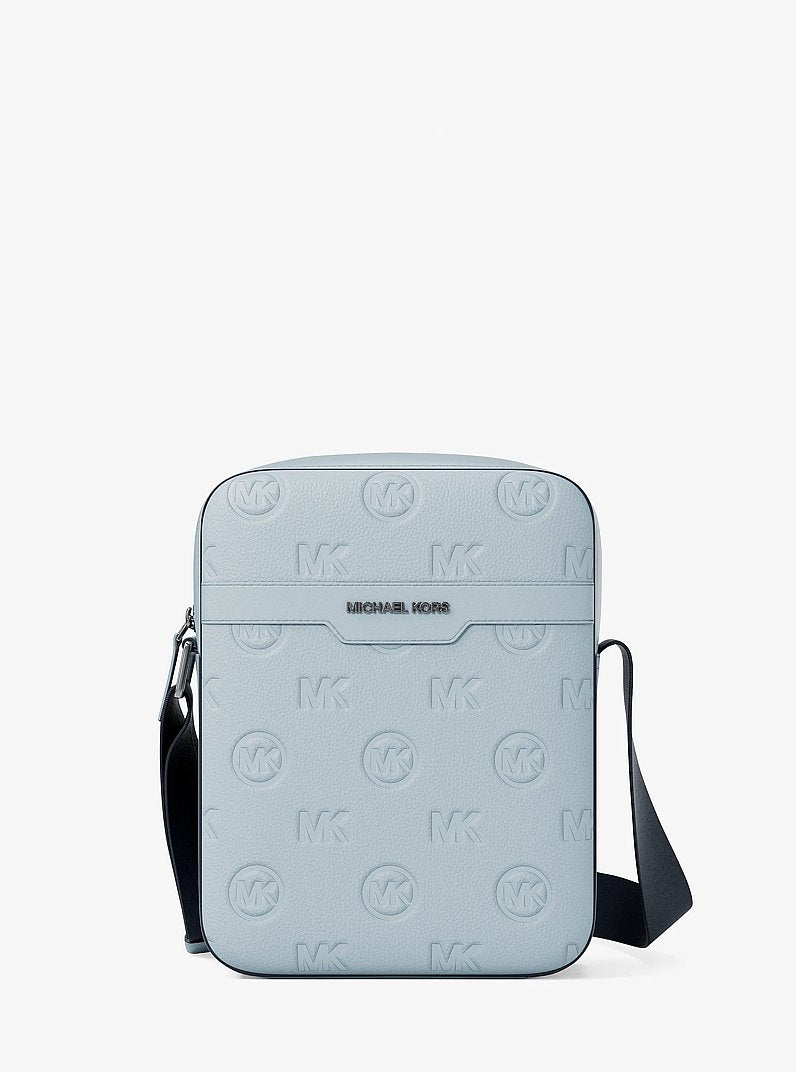 Michael Kors Cooper Logo Debossed Flight Bag Pale Ocean