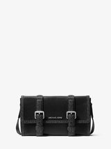 Michael Kors Cooper Pebbled Leather and Signature Logo Trunk Crossbody Bag Black