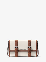 Michael Kors Cooper Pebbled Leather and Signature Logo Trunk Crossbody Bag Lt Crm-Lugg