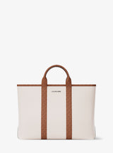 Michael Kors Cooper Medium Pebbled Leather and Signature Logo Commuter Backpack Lt Crm-Lugg
