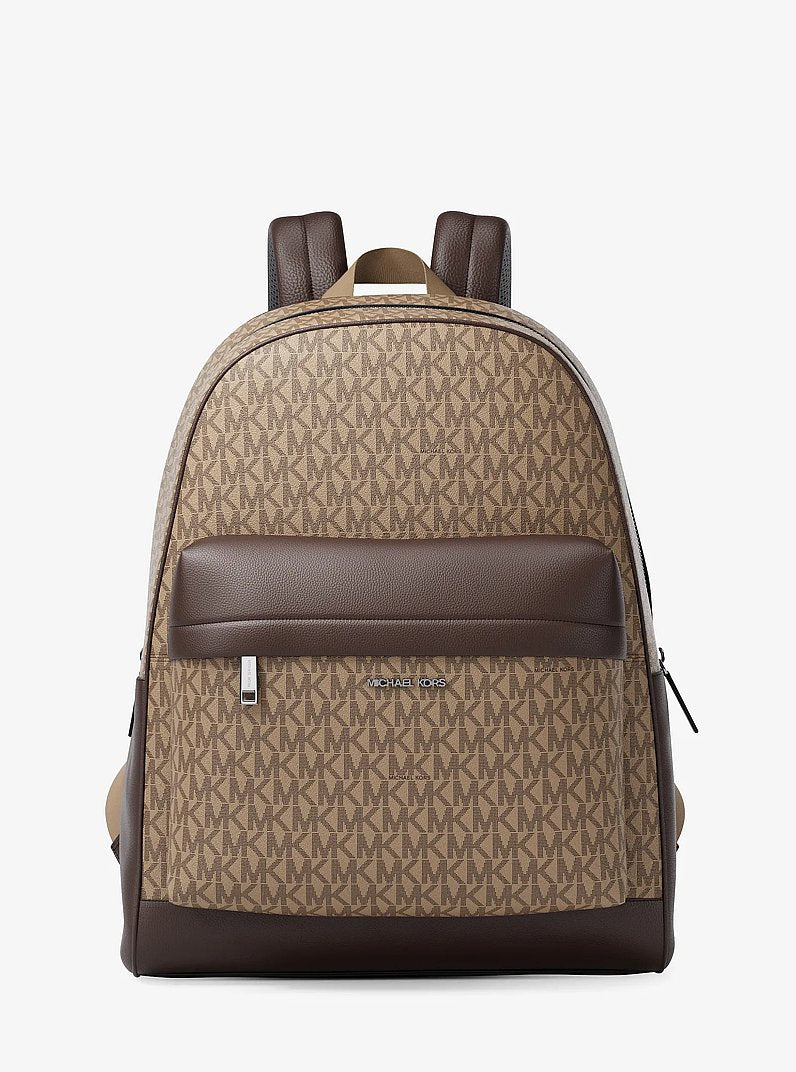 Michael Kors Pacey Medium Signature Logo Backpack Camel