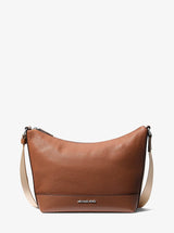 Michael Kors Cooper Pebbled Leather Crescent Bag Luggage