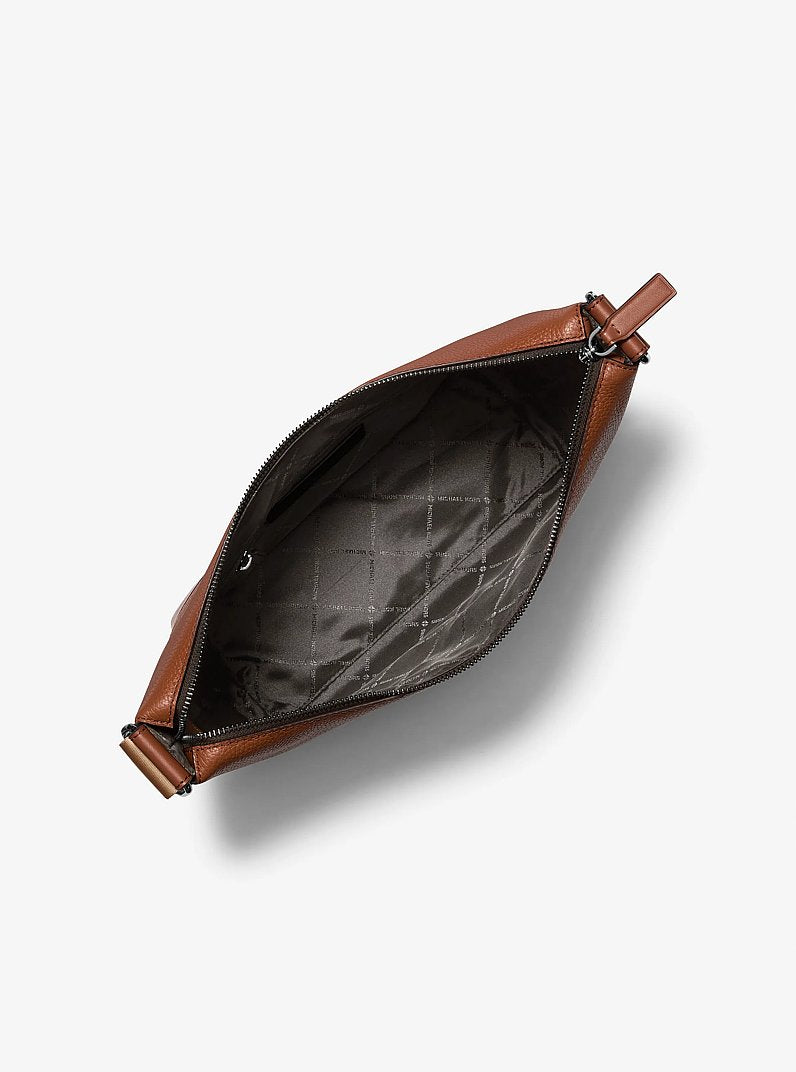 Michael Kors Cooper Pebbled Leather Crescent Bag Luggage