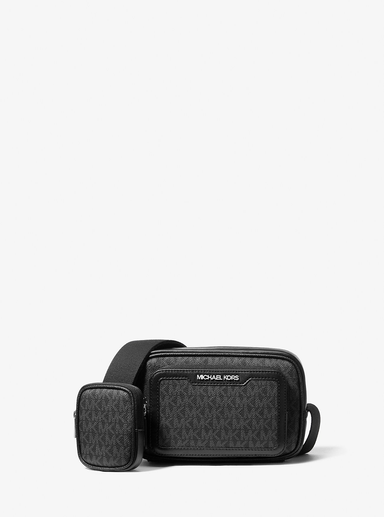 Cooper Signature Logo Camera Crossbody Bag With Pouch Black Black