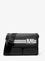 Michael Kors Pacey Embellished Signature Logo Messenger Bag Black Combo