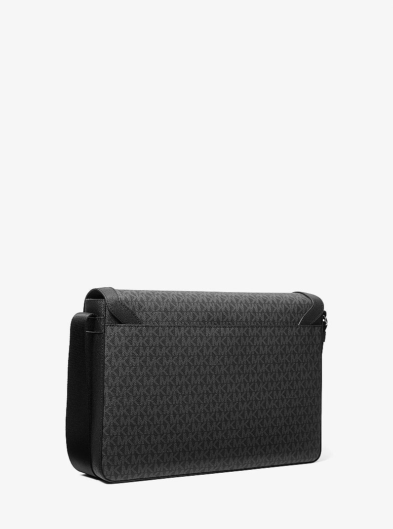 Michael Kors Pacey Embellished Signature Logo Messenger Bag Black Combo