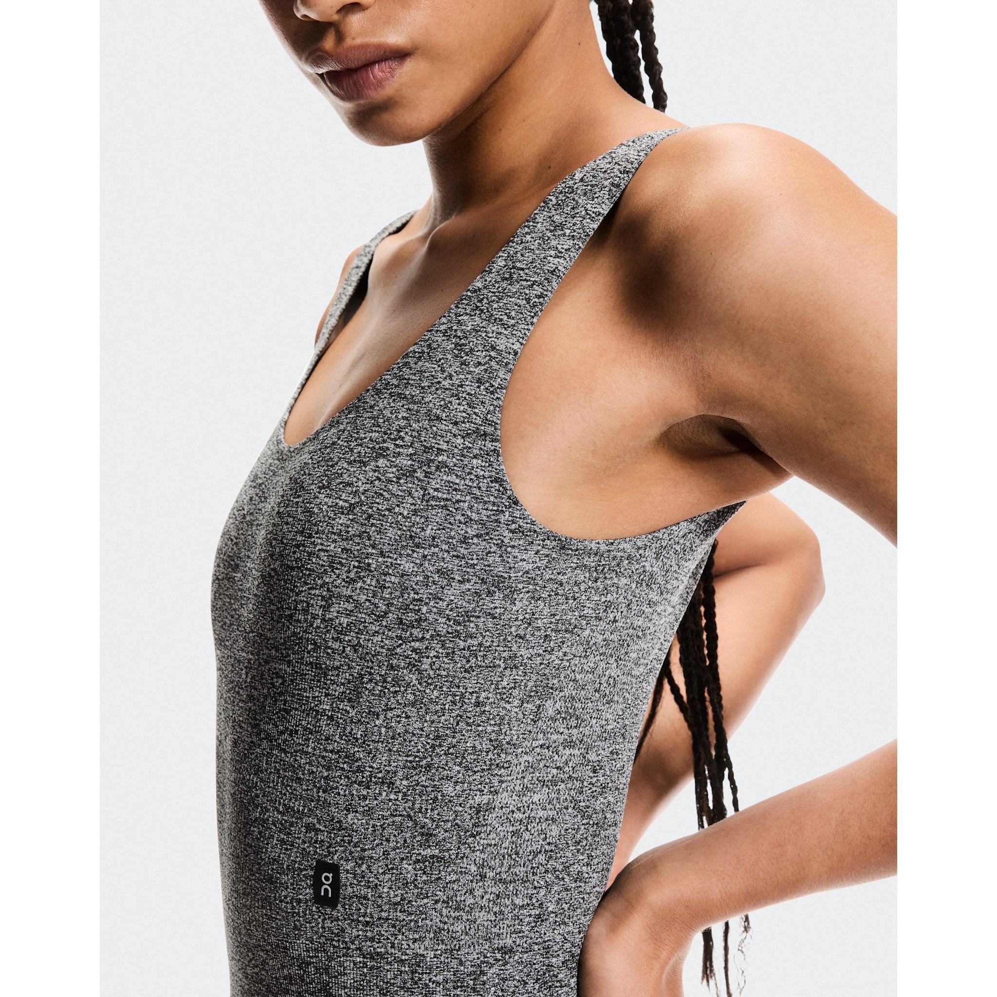 On Studio Knit Bodysuit Graphite Heather