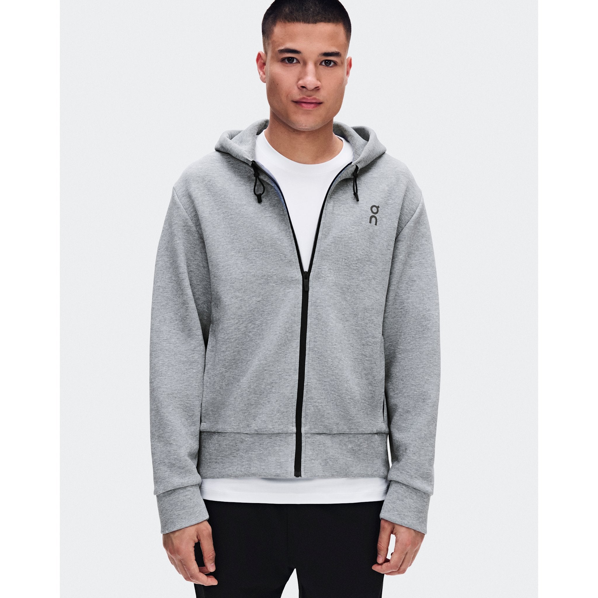 On Focus Tech Zip Hoodie Basalt
