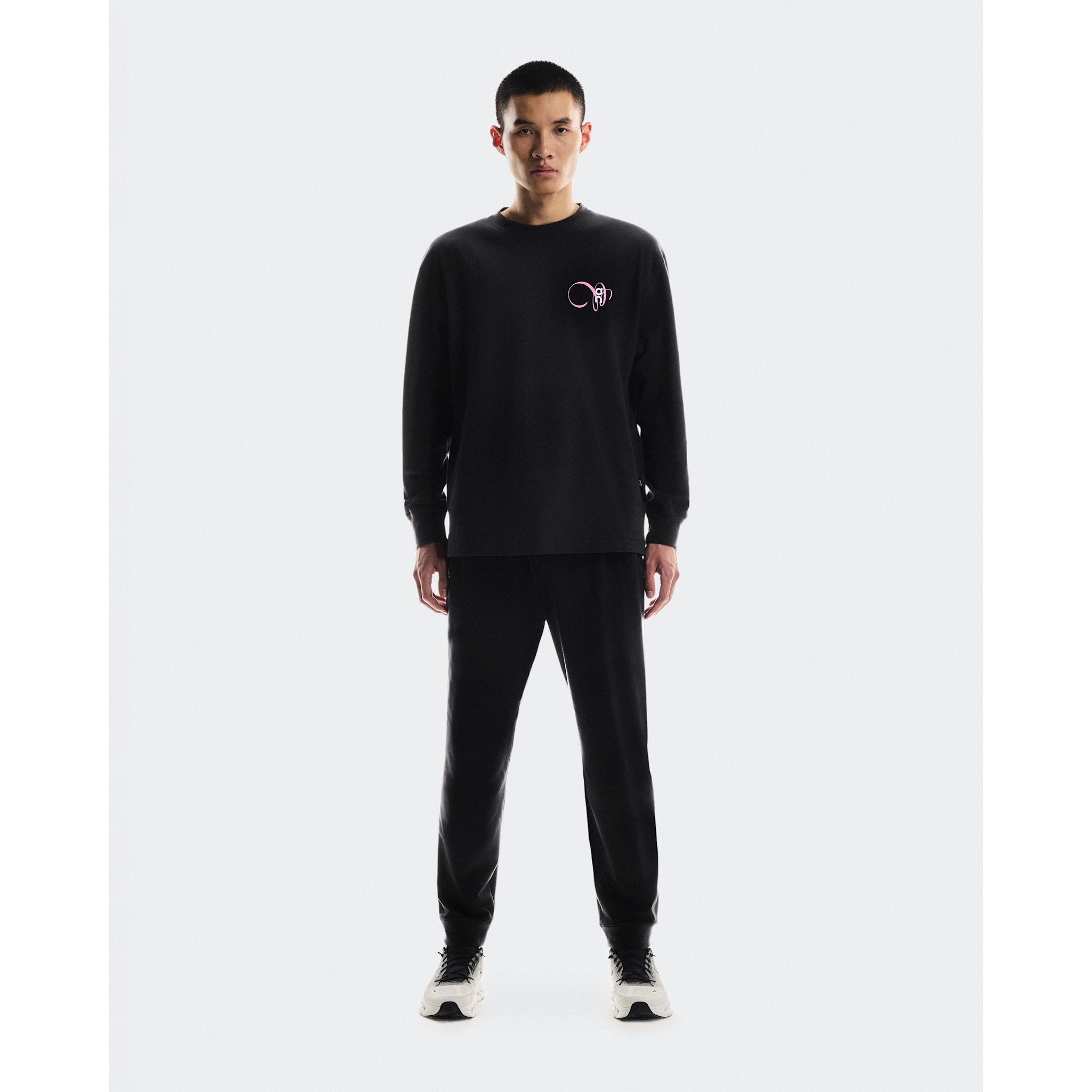On Club Long-T Graphic Black
