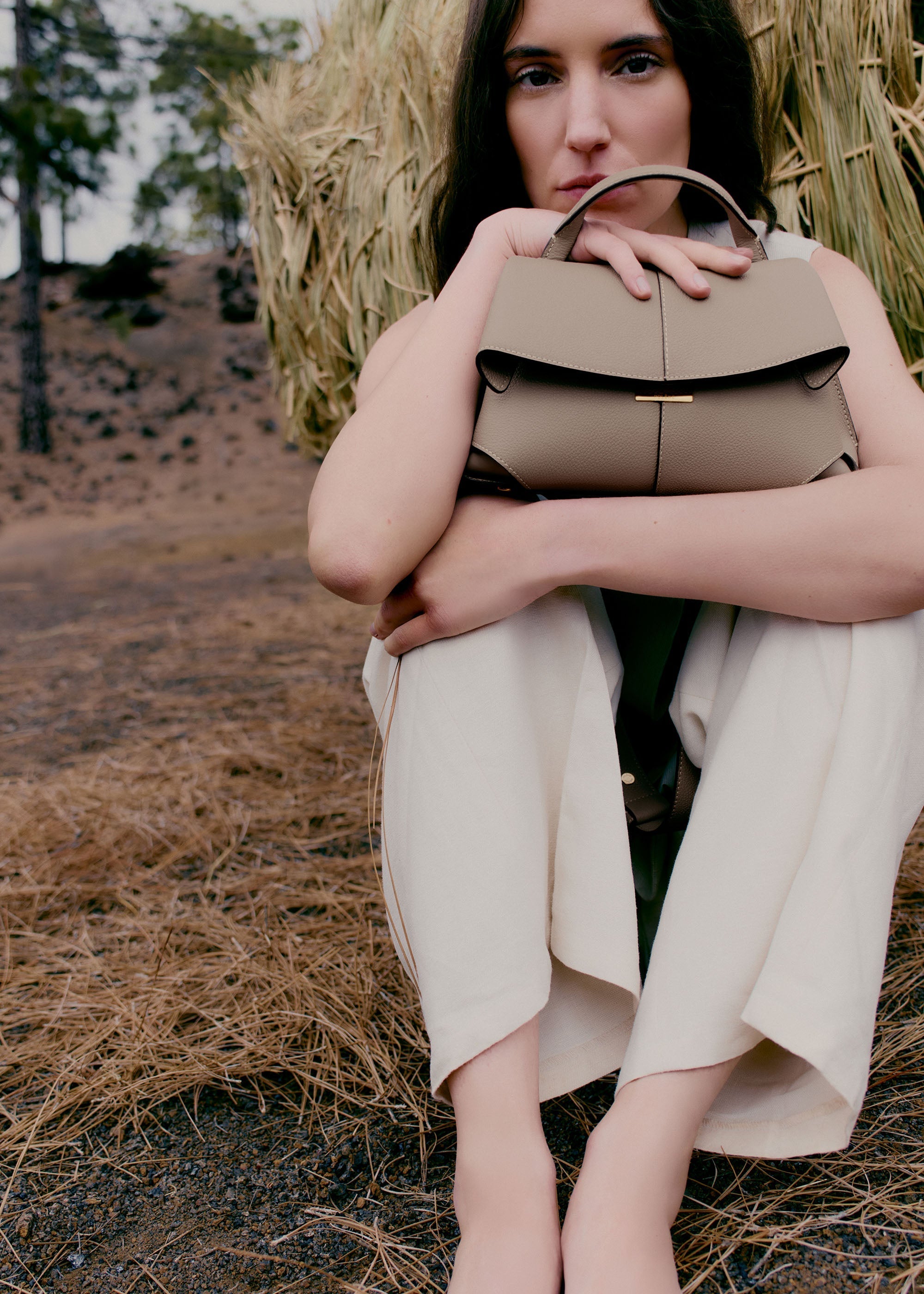 Polene Mokki Mini Textured Taupe