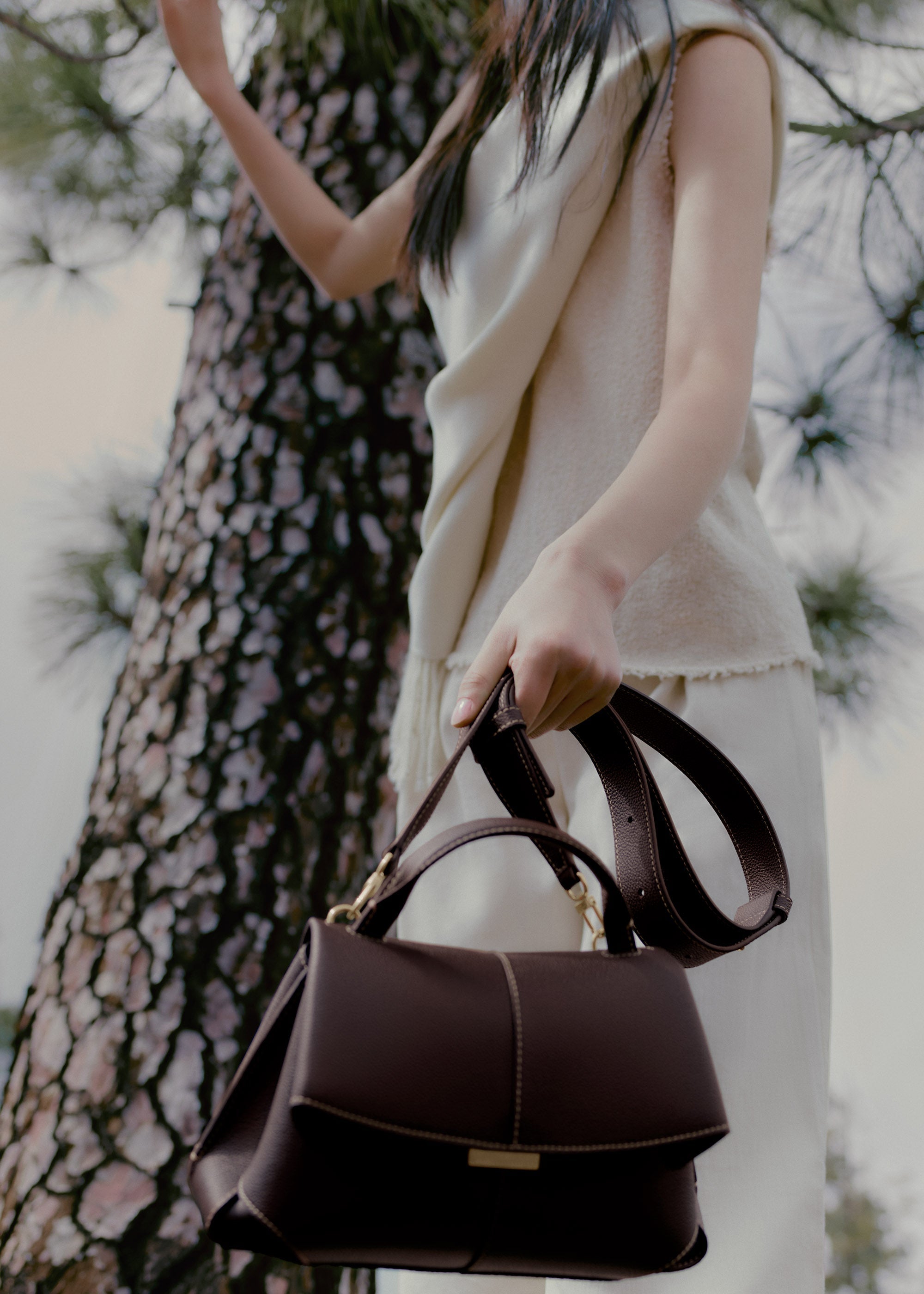 Polene Mokki Mini Textured Ebony