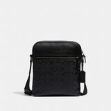 Coach Houston Flight Bag In Signature Leather Gunmetal Black