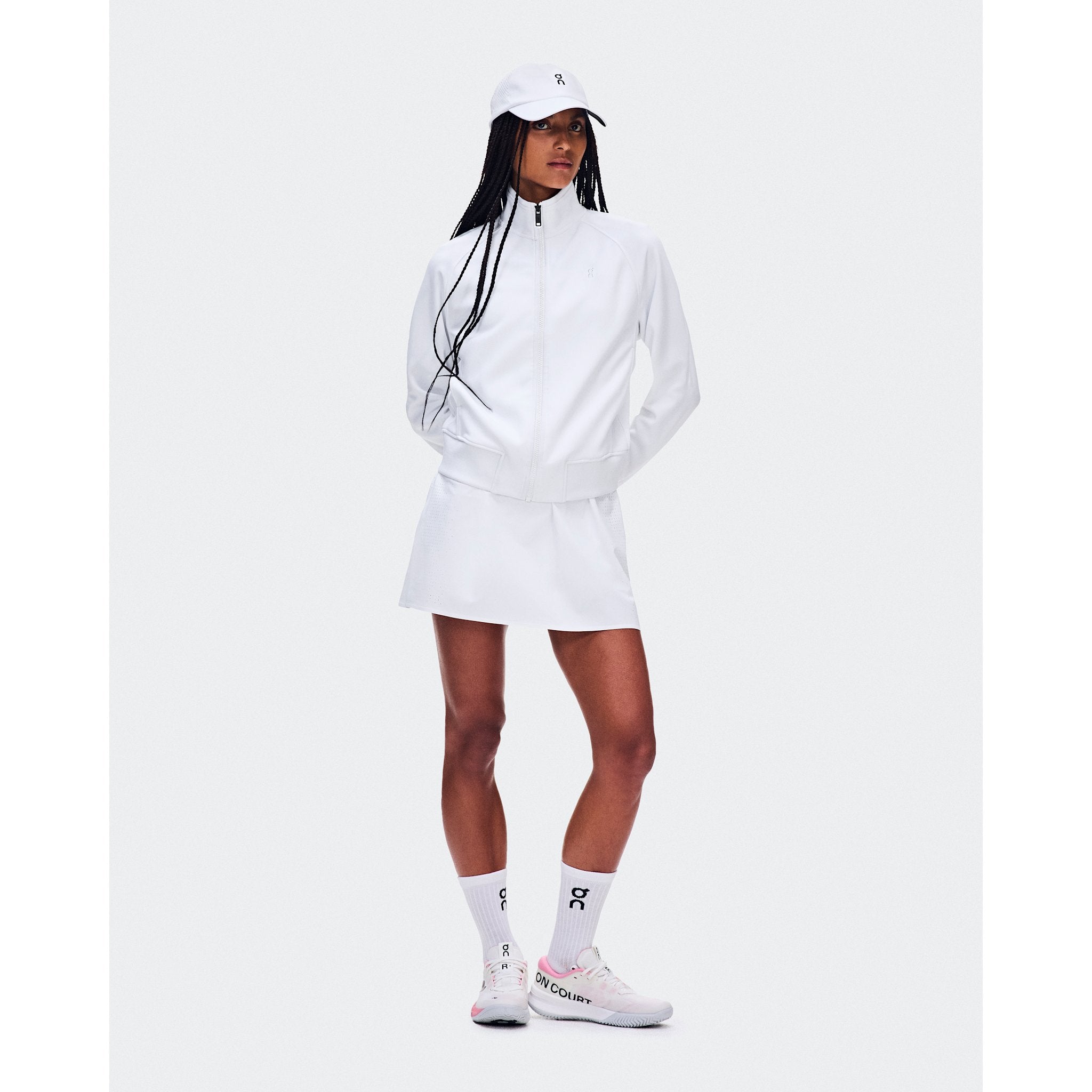 On Courtside Full Zip LDN White