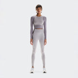 On Studio Knit Long-T Crop Lilac | Cosmos