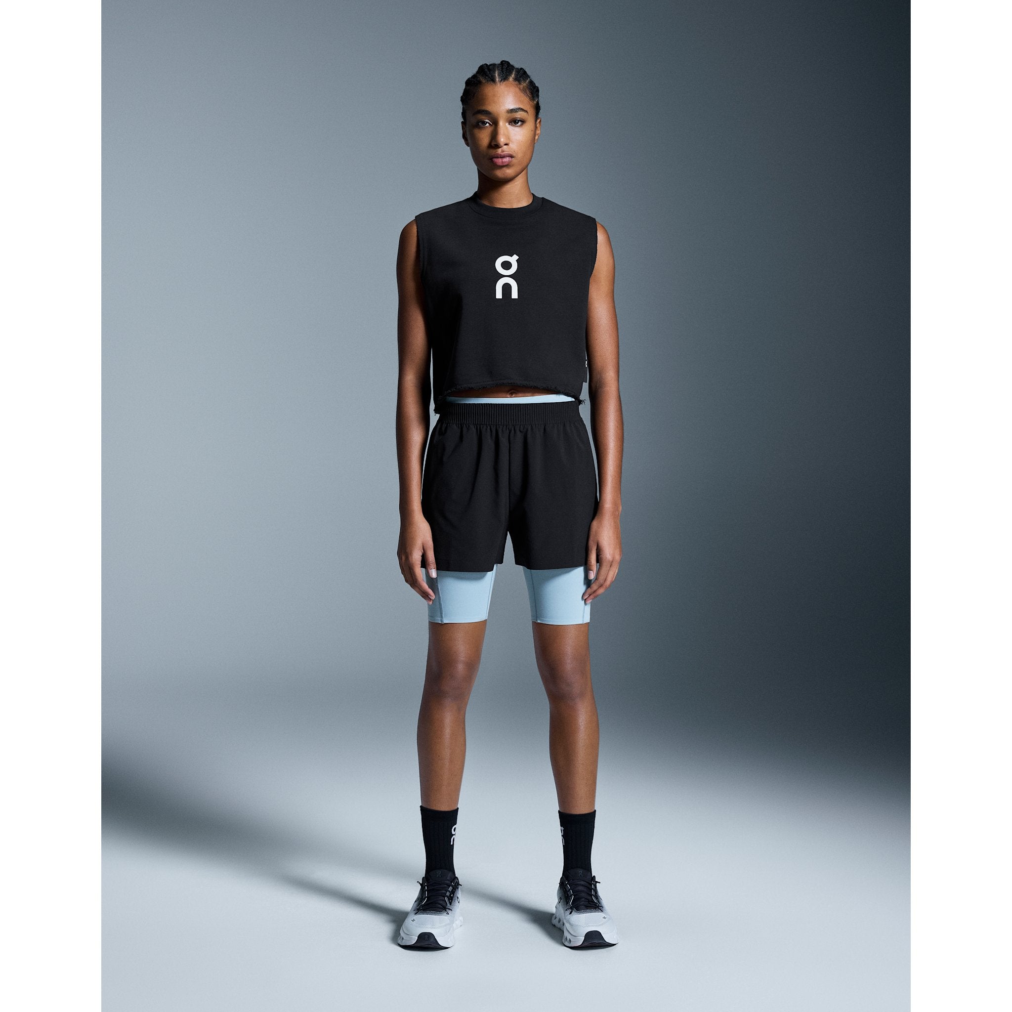 On Club Crew Crop Black