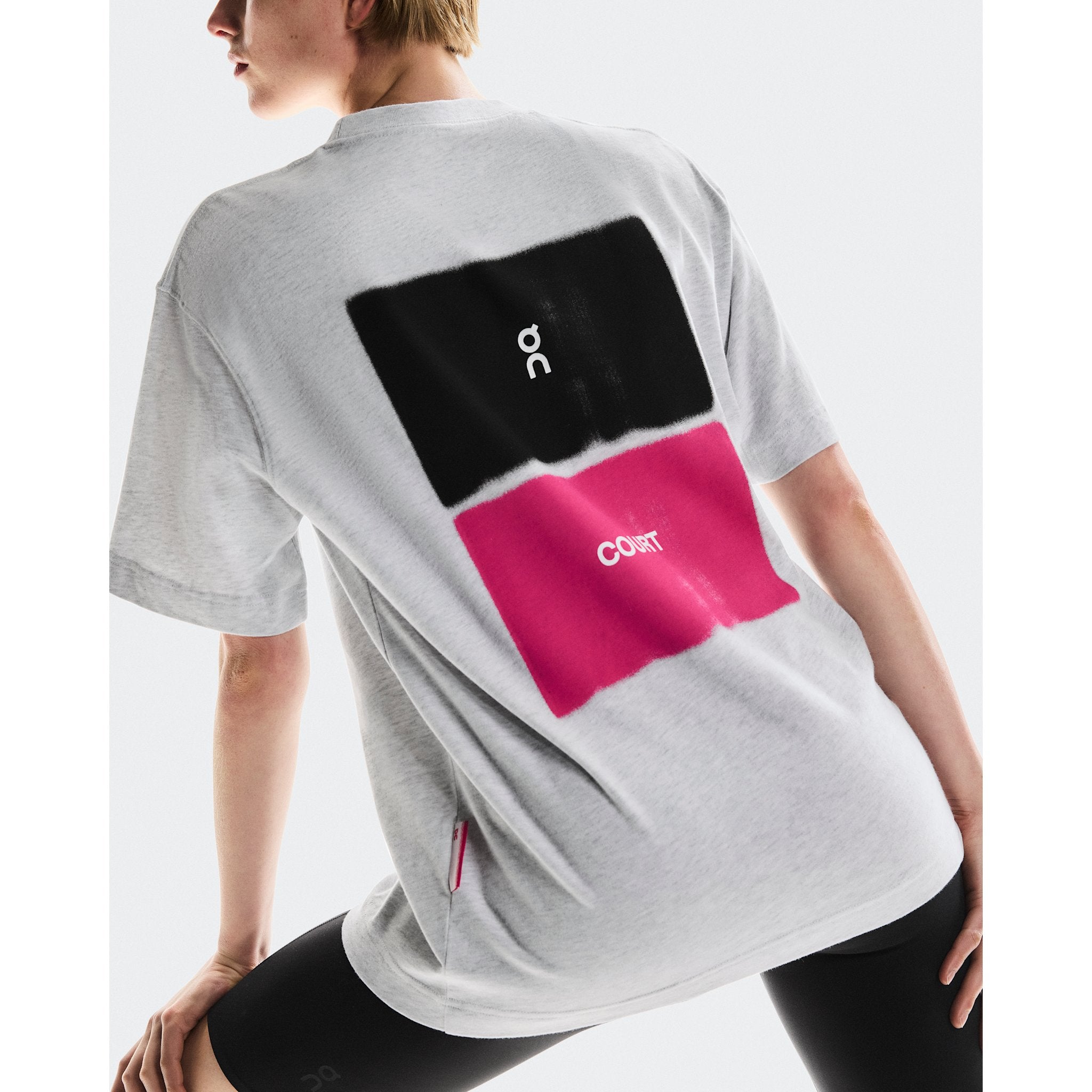 On Club-T Court Heather Gray | Pink